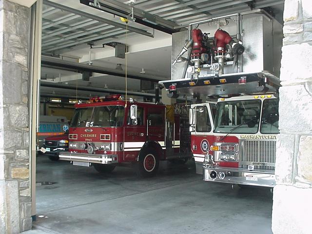 This 1985 Pierce Arrow served as Engine 5 from 1986 to 2003. It was retired from service in 2003 and then used by the Mashantucket Pequot Indian Tribal Fire Department at the Foxwoods Casino in Ledyard, CT. Photo taken at MPFD Fire Headquarters.